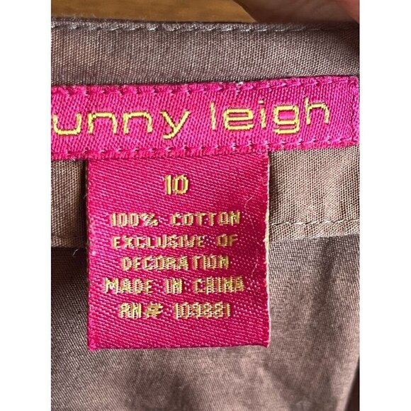 Sunny Leigh Chic Floral Midi Skirt 10 Brown Western Hippie Boho Indie Urban 80s - Picture 2 of 8